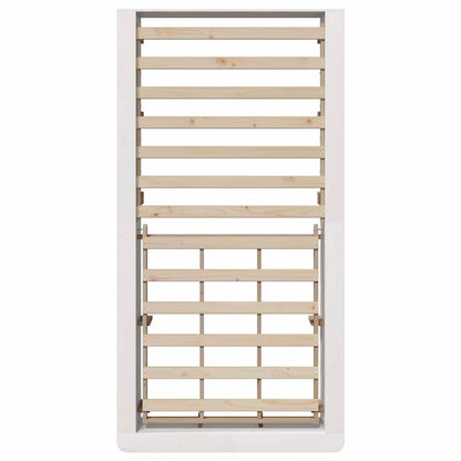 Bettrahmen Weiß 100 x 200 cm Massives Kiefernholz