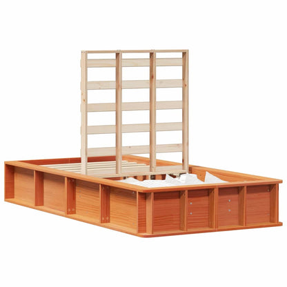 Bettrahmen Wachsbraun 100 x 200 cm Massives Kiefernholz