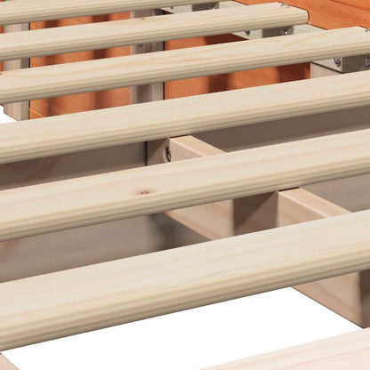 Bettrahmen Wachsbraun 90 x 200 cm Massives Kiefernholz