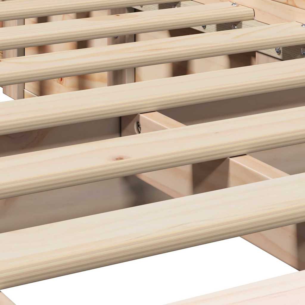 Bettrahmen Braun 80 x 200 cm Massives Kiefernholz