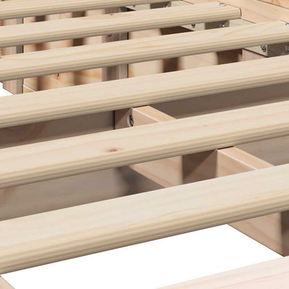 Bettrahmen Braun 80 x 200 cm Massives Kiefernholz
