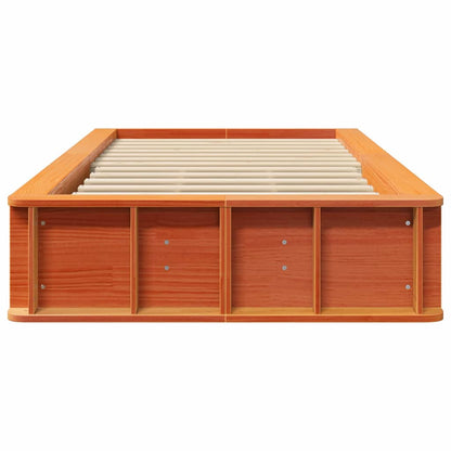 Bettrahmen Wachsbraun 80 x 200 cm Massives Kiefernholz