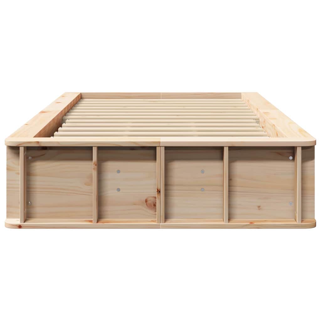 Bettrahmen Braun 90 x 190 cm Massives Kiefernholz