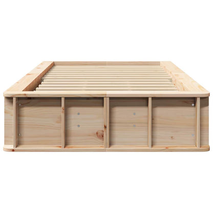 Bettrahmen Braun 90 x 190 cm Massives Kiefernholz