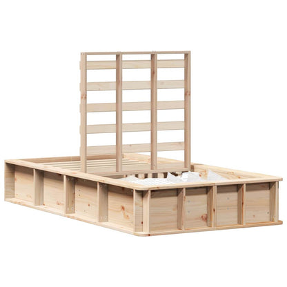 Bettrahmen Braun 90 x 190 cm Massives Kiefernholz
