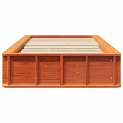 Bettrahmen Wachsbraun 90 x 190 cm Massives Kiefernholz