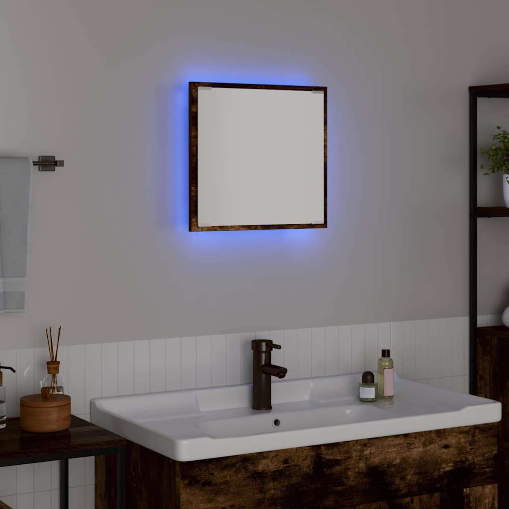 LED Badezimmer Spiegel Geräucherte Eiche 40 x 8.5 x 37 cm