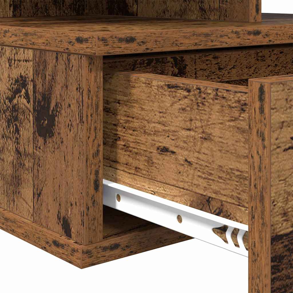 Schwebender Nachttisch Altes Holz 40x31x27 cm Extra Holz