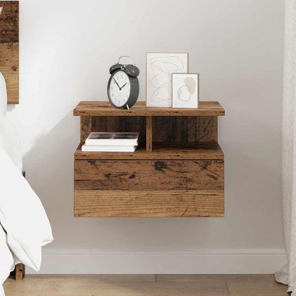 Schwebender Nachttisch Altes Holz 40x31x27 cm Extra Holz