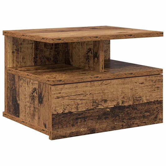 Schwebender Nachttisch Altes Holz 40x31x27 cm Extra Holz