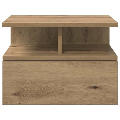 Schwebende Nachttische 2 Stück Artisan Eiche 40x31x27 cm Werkstoff Holz