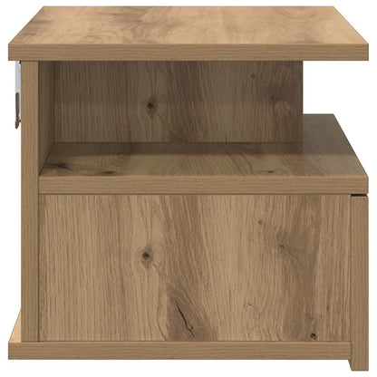 Schwebende Nachttische 2 Stück Artisan Eiche 40x31x27 cm Werkstoff Holz