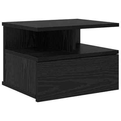 Schwebender Nachttisch Schwarz Eiche 40x31x27 cm Holzwerkstoff