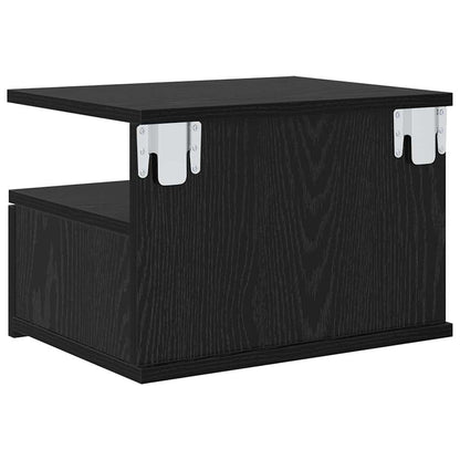 Schwebender Nachttisch Schwarz Eiche 40x31x27 cm Holzwerkstoff
