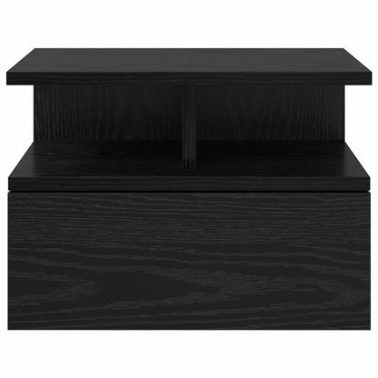 Schwebender Nachttisch Schwarz Eiche 40x31x27 cm Holzwerkstoff