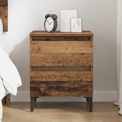 Nachttisch mit Schubladen Altholz 40 x 35 x 50 cm Holzwerkstoff