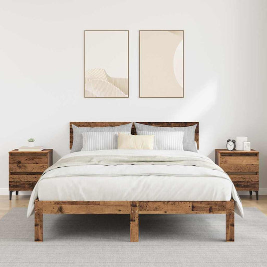 Nachttisch 2 pcs Altholz 40 x 35 x 50 cm Holzwerkstoff