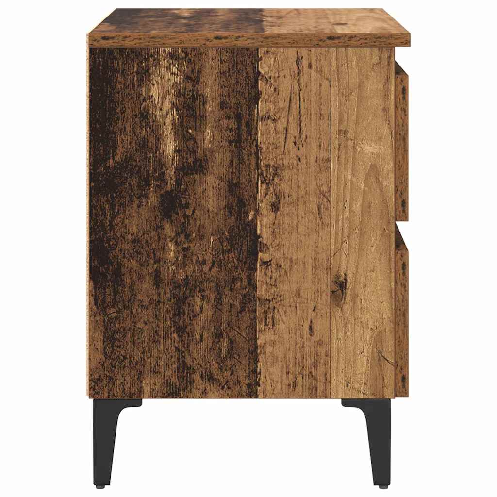 Nachttisch 2 pcs Altholz 40 x 35 x 50 cm Holzwerkstoff