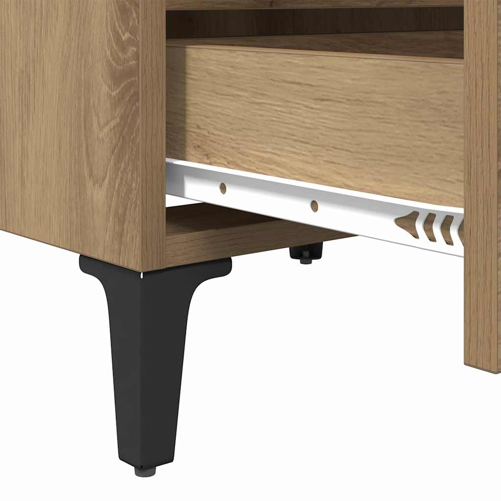 Nachttisch 2 pcs Eiche handwerklich 40 x 35 x 50 cm