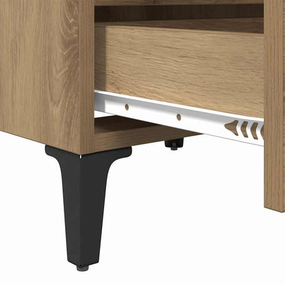 Nachttisch 2 pcs Eiche handwerklich 40 x 35 x 50 cm
