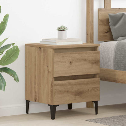 Nachttisch 2 pcs Eiche handwerklich 40 x 35 x 50 cm