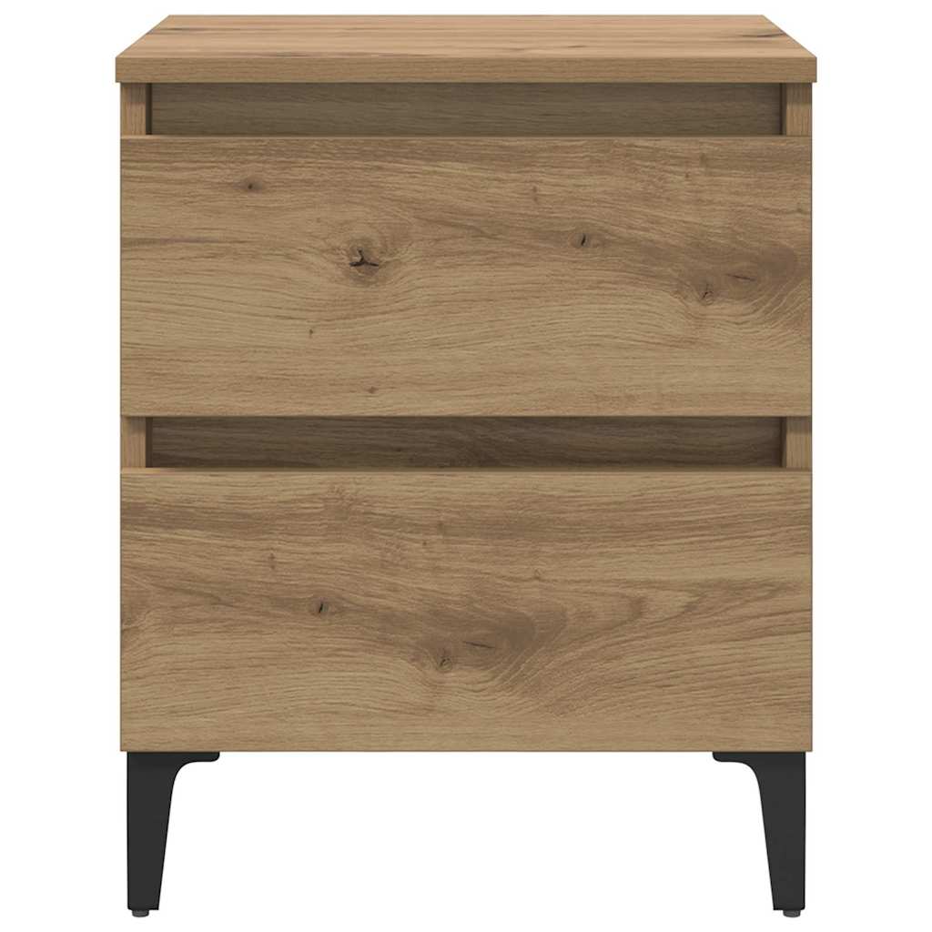 Nachttisch 2 pcs Eiche handwerklich 40 x 35 x 50 cm