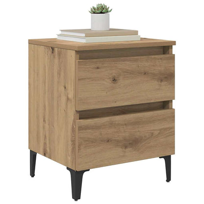 Nachttisch 2 pcs Eiche handwerklich 40 x 35 x 50 cm