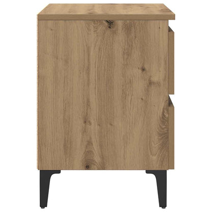 Nachttisch 2 pcs Eiche handwerklich 40 x 35 x 50 cm
