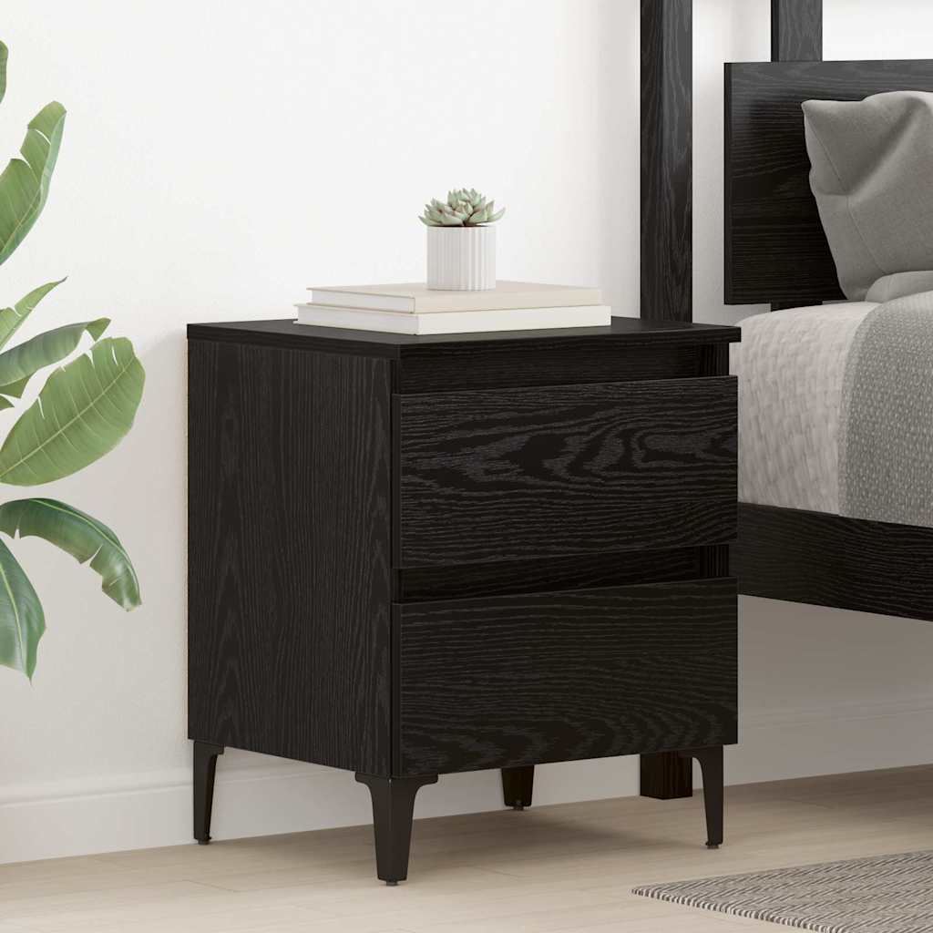 Nachttisch 2 pcs Schwarze Eiche 40 x 35 x 50 cm Holzwerkstoff