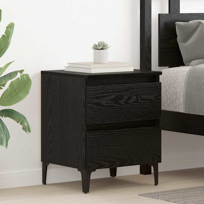 Nachttisch 2 pcs Schwarze Eiche 40 x 35 x 50 cm Holzwerkstoff