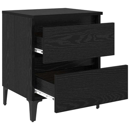 Nachttisch 2 pcs Schwarze Eiche 40 x 35 x 50 cm Holzwerkstoff