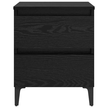 Nachttisch 2 pcs Schwarze Eiche 40 x 35 x 50 cm Holzwerkstoff