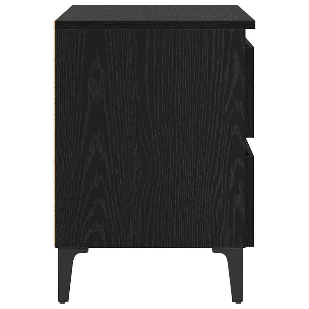 Nachttisch 2 pcs Schwarze Eiche 40 x 35 x 50 cm Holzwerkstoff