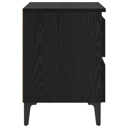 Nachttisch 2 pcs Schwarze Eiche 40 x 35 x 50 cm Holzwerkstoff