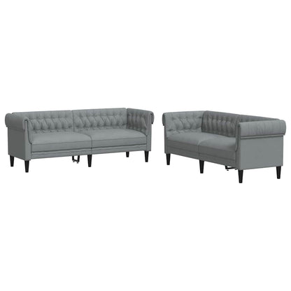Sofa Set Hellgrau Stoff