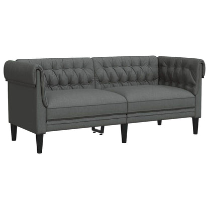 Sofa Set Dunkelgrau Stoff