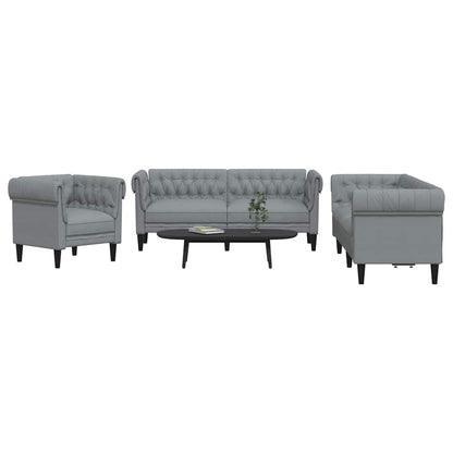 Sofa Set Hellgrau Stoff