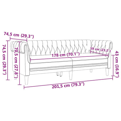 Sofa Set Dunkelgrau Stoff