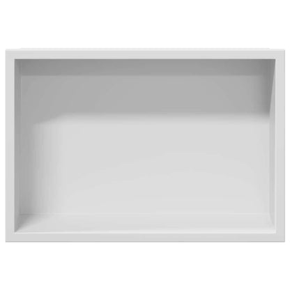 Duschnische Weiß 30 x 20 x 9.5 cm Edelstahl