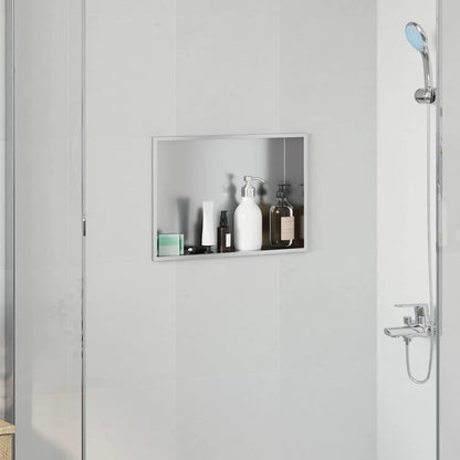 Duschnische Silber 45 x 30 x 9.5 cm Edelstahl