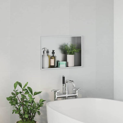 Duschnische Silber 45 x 30 x 9.5 cm Edelstahl
