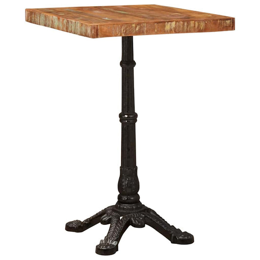 Bistrotisch Braun 50 x 50 x 76 cm recyceltes Massivholz