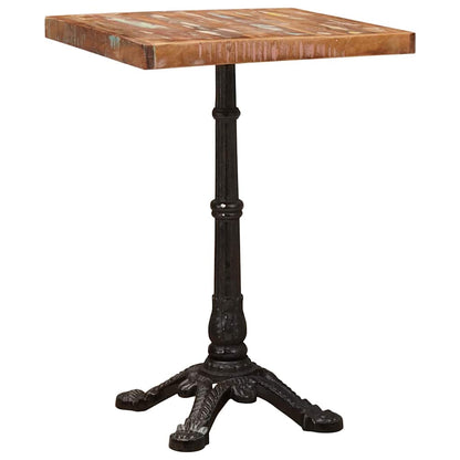 Bistrotisch Braun 50 x 50 x 76 cm recyceltes Massivholz