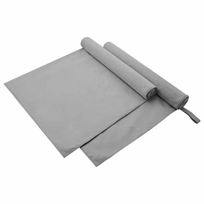 Sporthandtücher 2 pcs Dunkelgrau 90 x 180 cm