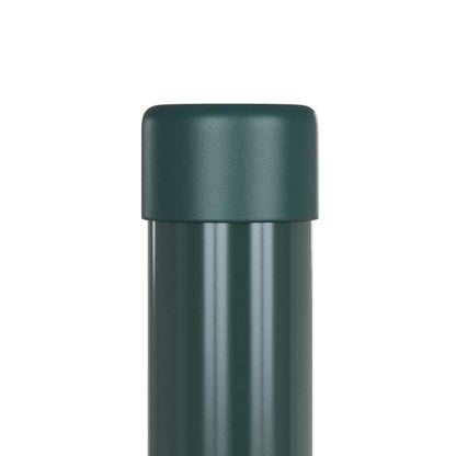 Zaunpfosten 2 pcs Grün 80 cm Pulverbeschichteter Stahl