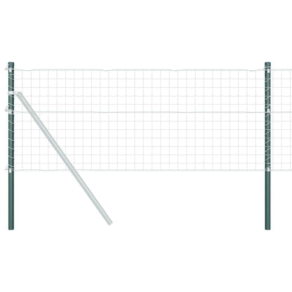 Zaunpfosten 12 pcs Grün 80 cm Pulverbeschichteter Stahl