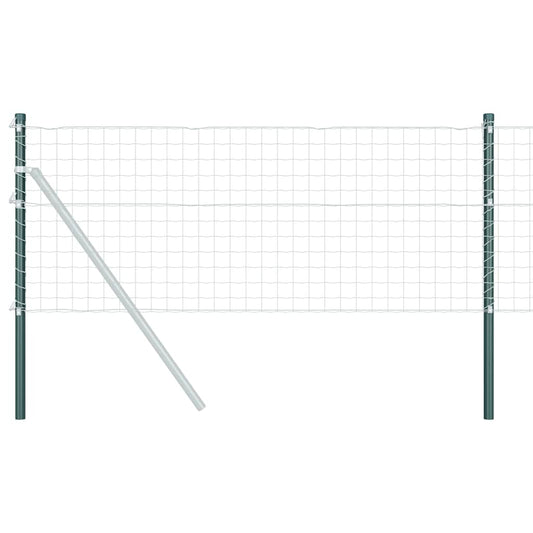 Zaunpfosten 12 pcs Grün 80 cm Pulverbeschichteter Stahl