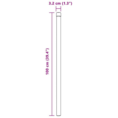 Zaunpfosten 12 pcs Grün 100 cm Pulverbeschichteter Stahl