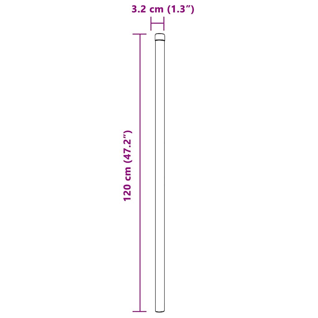 Zaunpfosten 12 pcs Grün 120 cm Pulverbeschichteter Stahl