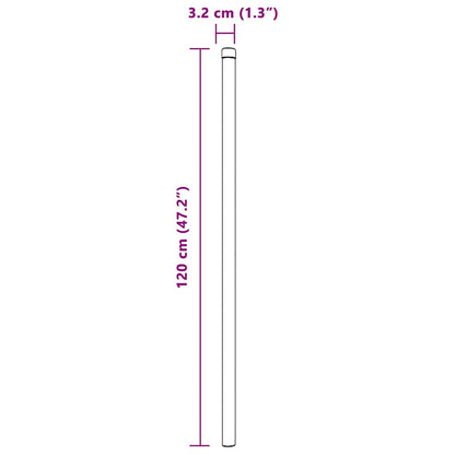 Zaunpfosten 12 pcs Grün 120 cm Pulverbeschichteter Stahl